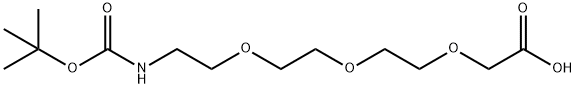 5,8,11-三氧杂-2-氮杂十三烷二酸 1-叔丁酯 结构式