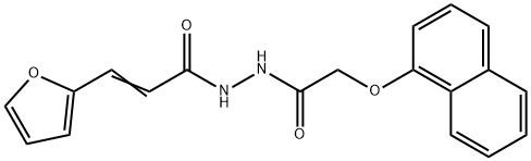 (2E)-3-(furan-2-yl)-N'-[(naphthalen-1-yloxy)acetyl]prop-2-enehydrazide 结构式