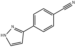 4-(1H-pyrazol-5-yl)benzonitrile 结构式