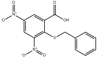 2-(benzylthio)-3,5-dinitrobenzoic acid 结构式