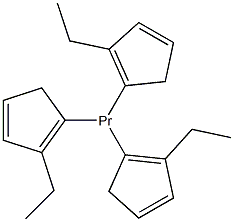 TRIS(ETHYLCYCLOPENTADIENYL)PRASEODYMIUM (III), 98%(99.9%-PR) (REO) 结构式