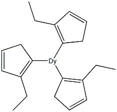 TRIS(ETHYLCYCLOPENTADIENYL)DYSPROSIUM (III), 97% (99.9%-DY) (REO) 结构式