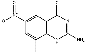 2-氨基-8-甲基-6-硝基-4(1H)喹唑啉酮 结构式