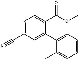 甲基 5-氰基-2-甲基-[1,1-二联苯]-2-甲酸基酯 结构式