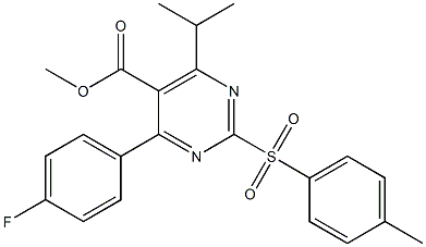 4-(4-氟苯基)-6-异丙基-2-甲苯磺酰基嘧啶-5-羧酸甲酯 结构式