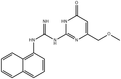 1-[6-(methoxymethyl)-4-oxo-1,4-dihydropyrimidin-2-yl]-3-naphthalen-1-ylguanidine 结构式