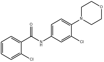 2-chloro-N-[3-chloro-4-(morpholin-4-yl)phenyl]benzamide 结构式