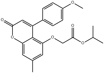 propan-2-yl {[4-(4-methoxyphenyl)-7-methyl-2-oxo-2H-chromen-5-yl]oxy}acetate 结构式