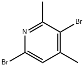 3,6-Dibromo-2,4-dimethylpyridine 结构式
