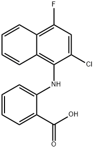 2-((2-Chloro-4-fluoronaphthalen-1-yl)amino)benzoic acid 结构式