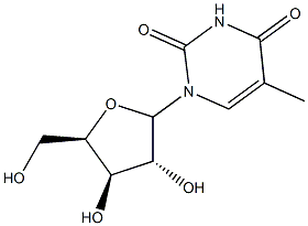 化合物 1-(B-D-XYLOFURANOSYL)-5-METHYLURACIL 结构式