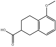 5-甲氧基1,2,3,4-四氢-2-萘甲酸 结构式