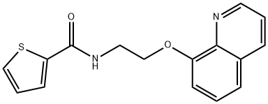 N-[2-(quinolin-8-yloxy)ethyl]thiophene-2-carboxamide 结构式