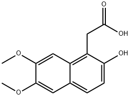 2-(2-Hydroxy-6,7-dimethoxynaphthalen-1-yl)acetic acid 结构式