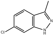 6-氯-3-甲基-1H-吲唑 结构式