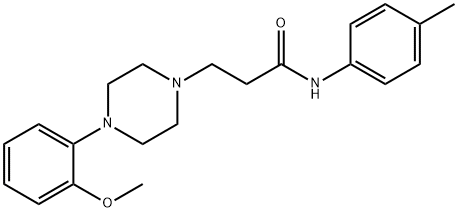 3-[4-(2-methoxyphenyl)piperazin-1-yl]-N-(4-methylphenyl)propanamide 结构式