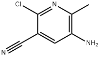 2-氯-6-甲基-5-氨基尼古丁腈 结构式