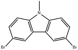 3,6-二溴-9-甲基-9H-咔唑 结构式