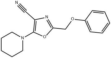 2-(phenoxymethyl)-5-(piperidin-1-yl)-1,3-oxazole-4-carbonitrile 结构式