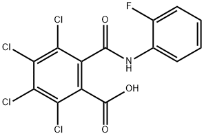 2'-FLUORO-3,4,5,6-TETRACHLOROPHTHALANILIC ACID 结构式