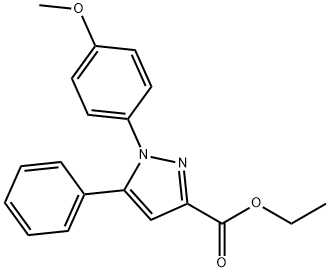 1-(4-甲氧基苯基)-5-苯基-1H-吡唑-3-甲酸乙酯 结构式