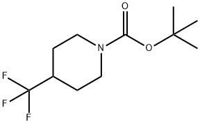 4-(三氟甲基)哌啶-1-羧酸叔丁酯 结构式