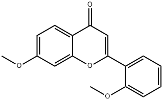 7-甲基氧基-2-(2-甲基氧基苯基)-4H-色烯-4-酮 结构式