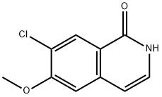 7-氯-6-甲氧基-1(2H)-异喹啉酮 结构式