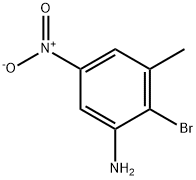 2-溴-3-甲基-5-硝基苯胺 结构式