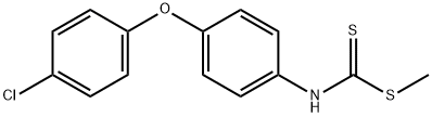 methyl (4-(4-chlorophenoxy)phenyl)carbamodithioate 结构式