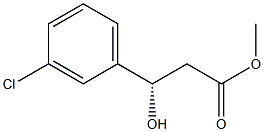 (S)-甲基 3-(3-氯苯基)-3-羟基丙酯 结构式