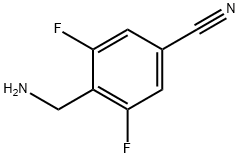 4-(Aminomethyl)-3,5-difluorobenzonitrile 结构式