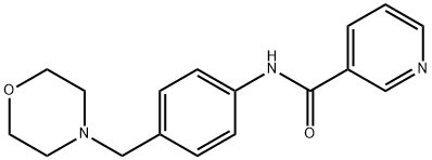 N-[4-(morpholin-4-ylmethyl)phenyl]pyridine-3-carboxamide 结构式
