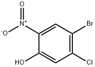 4-溴-5-氯-2-硝基 - 苯酚 结构式