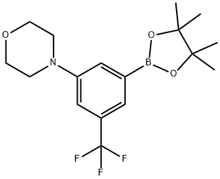 4-[3-(4,4,5,5-tetramethyl-1,3,2-dioxaborolan-2-yl)-5-(trifluoromethyl)phenyl]morpholine 结构式