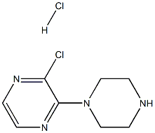 2-氯-3-(哌嗪-1-基)吡嗪盐酸盐 结构式