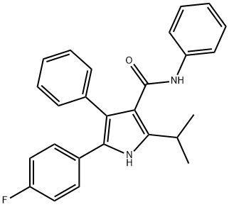 5-(4-氟苯基)-2-异丙基-N,4-二苯基-1H-吡咯-3-甲酰胺 结构式