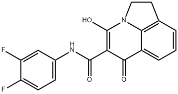 N-(3,4-difluorophenyl)-4-hydroxy-6-oxo-2,6-dihydro-1H-pyrrolo[3,2,1-ij]quinoline-5-carboxamide 结构式