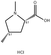 (2S,4S)-1,4-dimethylpyrrolidine-2-carboxylic acid hydrochloride 结构式