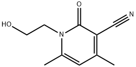 N-(2-羟乙基)-4,6-二甲基-3-氰基吡啶酮 结构式