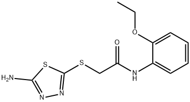 2-[(5-amino-1,3,4-thiadiazol-2-yl)sulfanyl]-N-(2-ethoxyphenyl)acetamide 结构式