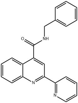 N-benzyl-2-(pyridin-2-yl)quinoline-4-carboxamide 结构式