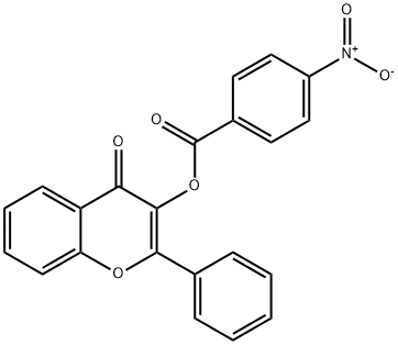 3-(4-硝基苯甲酰氧基)黄酮 结构式