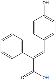 3-(4-羟基苯基)-2-苯基-2-丙烯酸 结构式