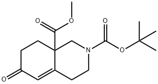 2-(叔丁基) 8A-甲基6-氧代-4,6,7,8-四氢异喹啉-2,8A(1H,3H)-二羧酸酯 结构式