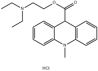 9,10-二氢-10-甲基-9-吖啶羧酸 2-(二乙基氨基)乙基酯单盐酸盐 结构式