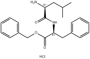 (S)-苄基2-((S)-2-氨基-4-甲基戊酰胺基)-3-苯基丙酸乙酯盐酸盐 结构式