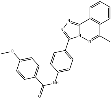 4-methoxy-N-[4-(6-methyl[1,2,4]triazolo[3,4-a]phthalazin-3-yl)phenyl]benzamide 结构式