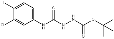 tert-butyl 2-((3-chloro-4-fluorophenyl)carbamothioyl)hydrazinecarboxylate 结构式