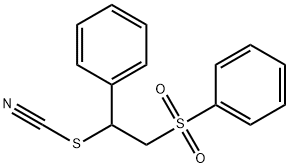 [2-(benzenesulfonyl)-1-phenyl-ethyl] thiocyanate 结构式